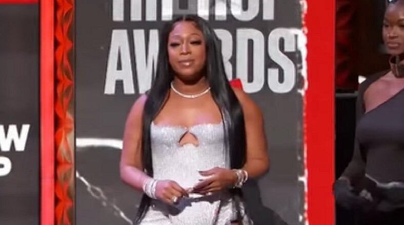 Trina has people thinking she is pregnant because she looks super thick at the BET Hip Hop Awards