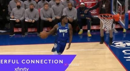 Anthony Edwards bust out an insane in-game windmill