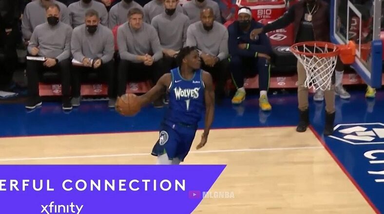 Anthony Edwards bust out an insane in-game windmill