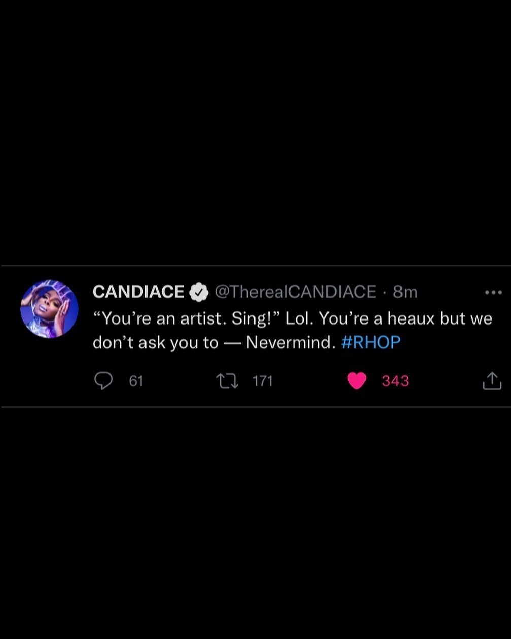 Candiace disses Mia on Twitter; Calls her a heaux