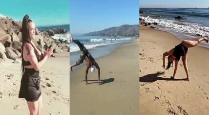 Faith Evans and Stevie J share beach videos, after divorce reports; Faith and Stevie appear to be back together, doing cartwheels