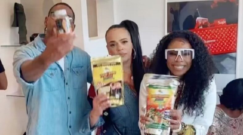 Faith Evans looks miserable in video Shay Johnson posted of her and Stevie J