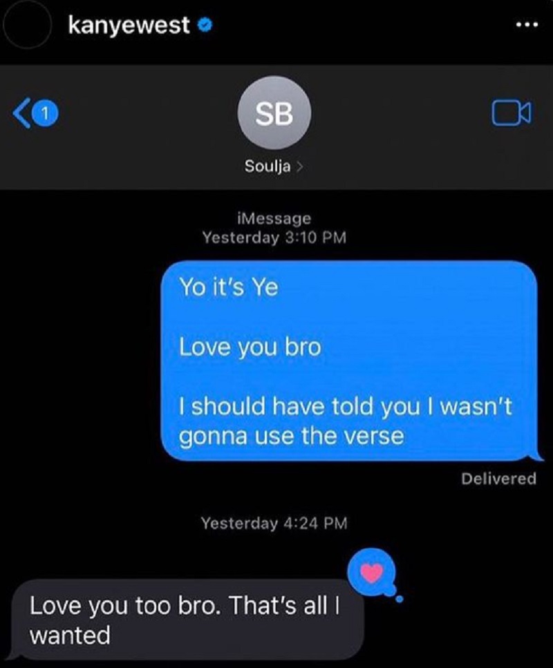 Kanye West apologized to Soulja Boy, ending beef