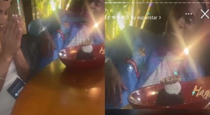 Kaylin Garcia celebrates her birthday with a man who looks like Tory Lanez