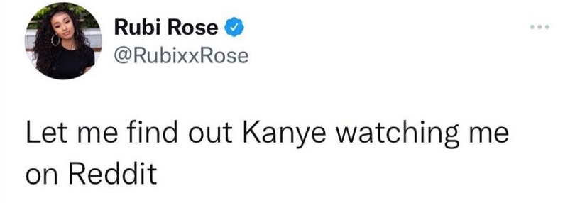 Rubi Rose reacts to Kanye West watching OnlyFans on Reddit