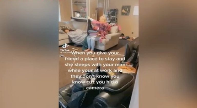 Woman confronts friend after catching her sleeping with her husband on hidden camera, shares fight on TikTok