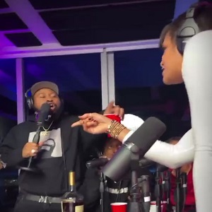 Akademiks screams at woman and she pulls gun on him