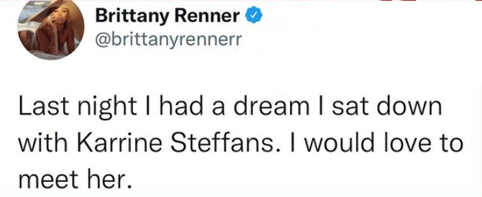 Brittany Renner said she had a dream about Superhead, Karrine Steffans