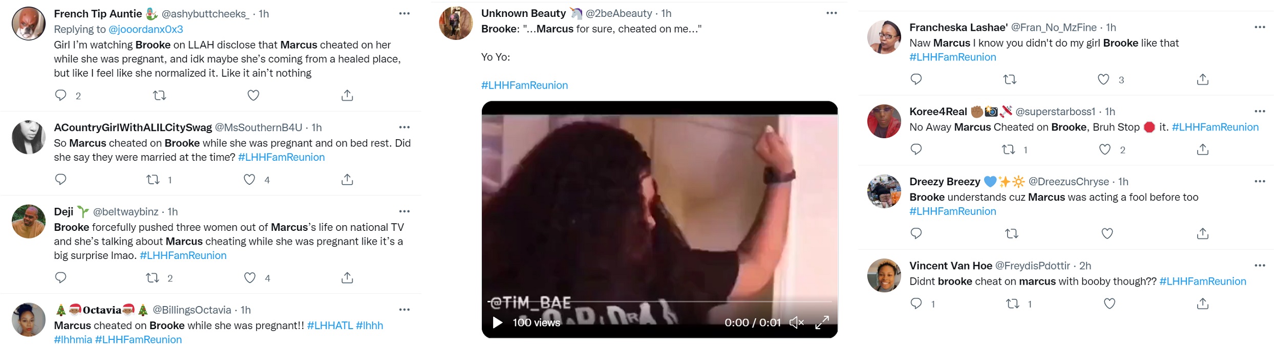 Brooke Valentine says Marcus cheated on her when she was pregnant