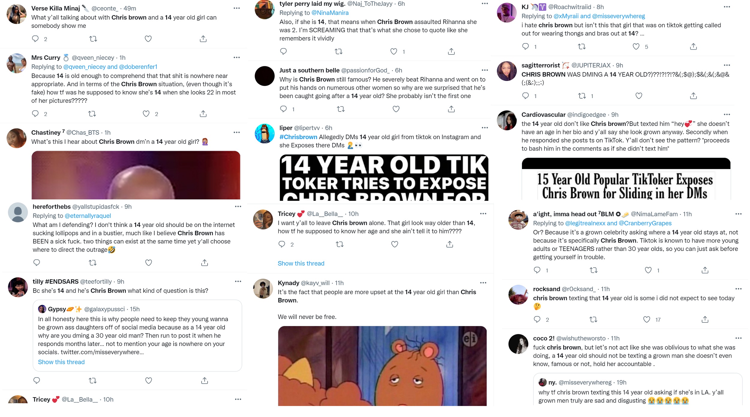 Chris Brown accused by 14 year old TikTok star of sliding in her DMs