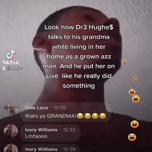 Dre Hughes cursed out his grandma on Facebook Live