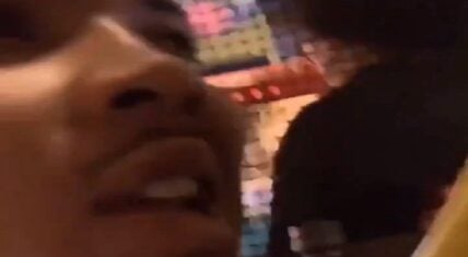 G Herbo curses at a little boy for coming down slide behind him and baby