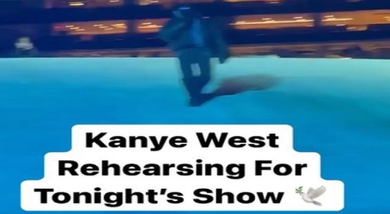 Kanye West rehearses for Free Larry Hoover concert