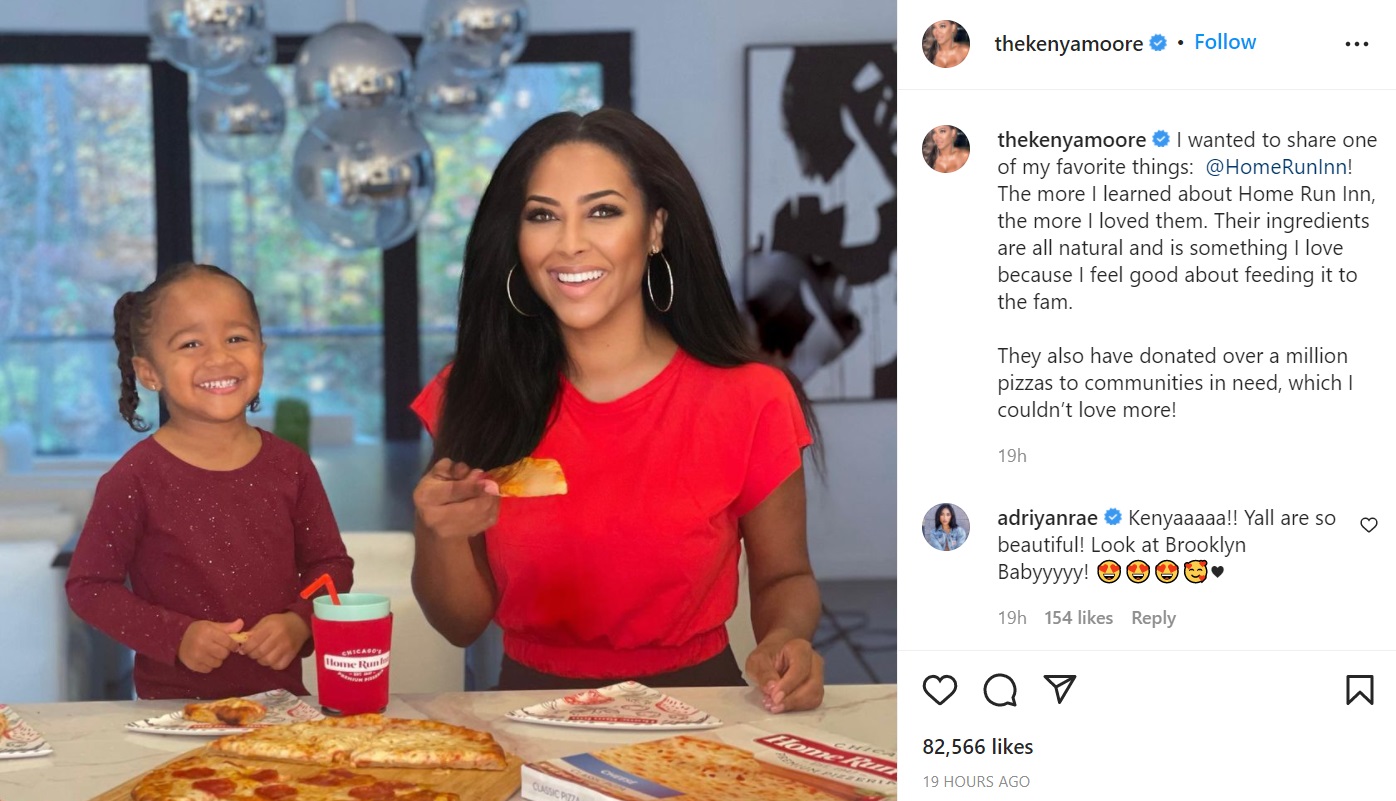 Kenya Moore is glowing in IG photo with daughter, Brooklyn