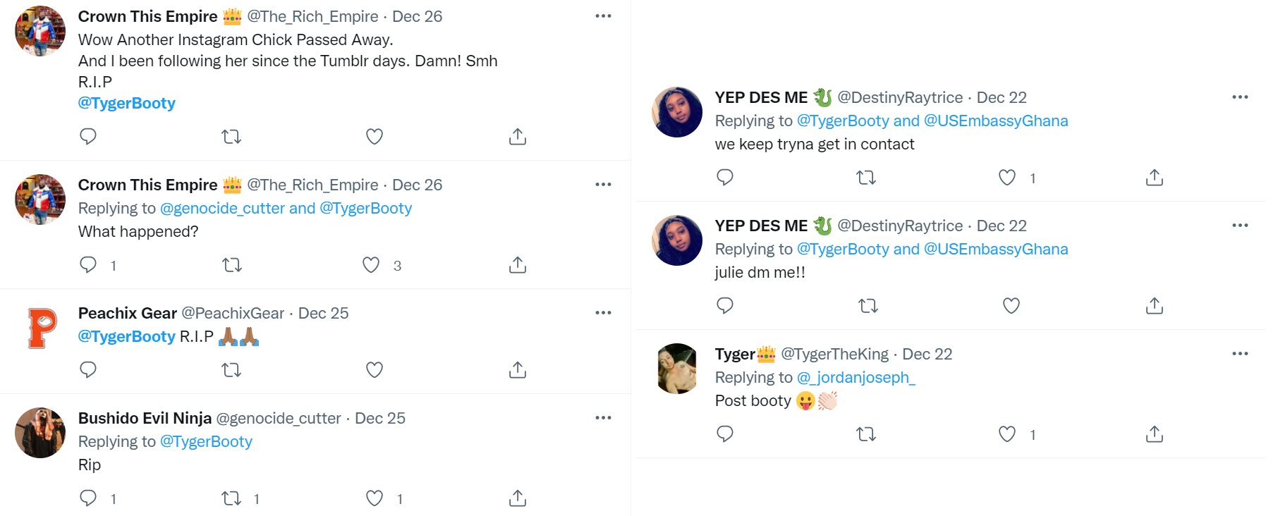Tyger Booty, popular IG model, was found dead in Ghana