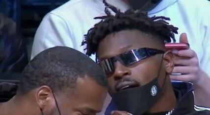 Antonio Brown spotted sitting courtside at Nets - Grizzlies game