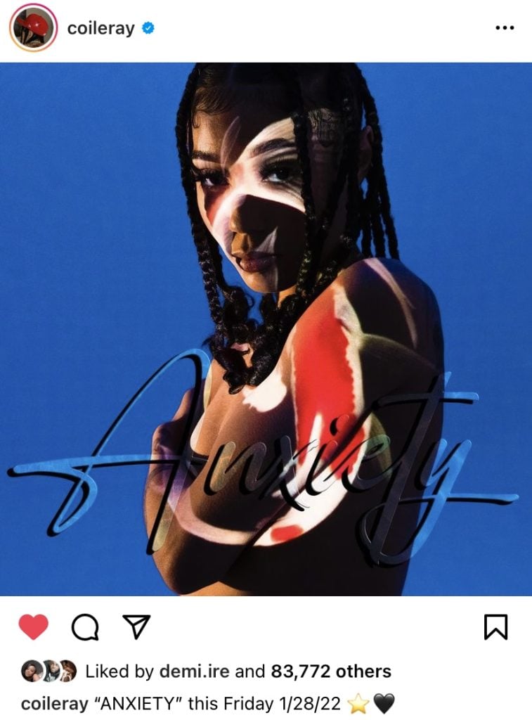 Coi Leray Anxiety single