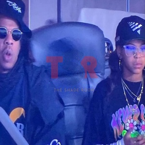 Jay-Z and Blue Ivy spotted at Rams - Cardinals game last night