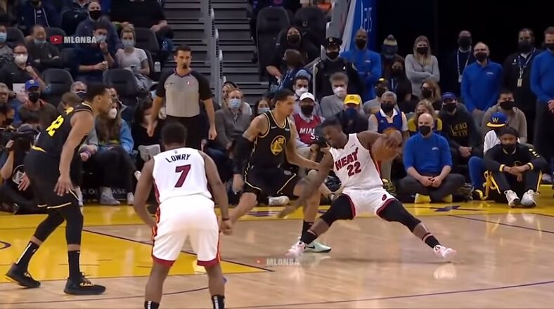 Jimmy Butler gets carried off the court after ankle injury