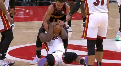 Jimmy Butler punched Trae Young while battling for the ball