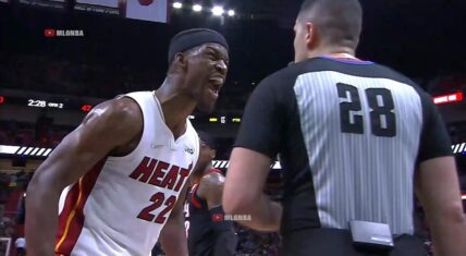 Jimmy Butler screams on the ref and gets ejected