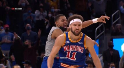 Klay Thompson and Kyrie Irving get into clutch shootout