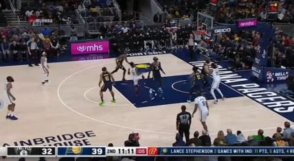 Kyrie Irving scores his first points of the season