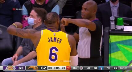LeBron forces Frank Vogel to challenge foul called on him
