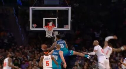 Miles Bridges scores on two Knicks in incredible fashion