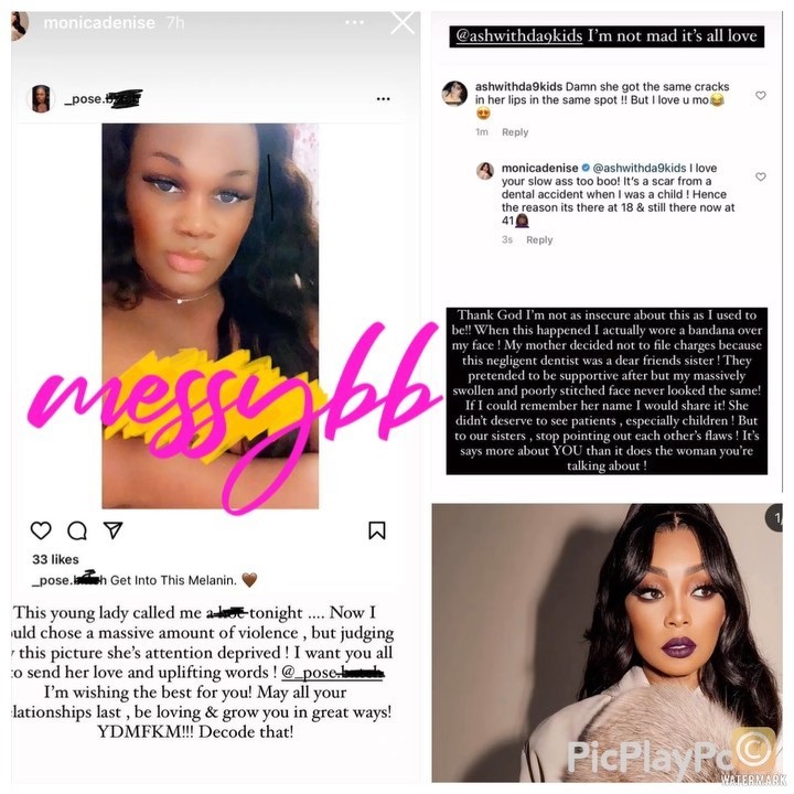 Monica airs out two women on her IG Story who tried to insult her