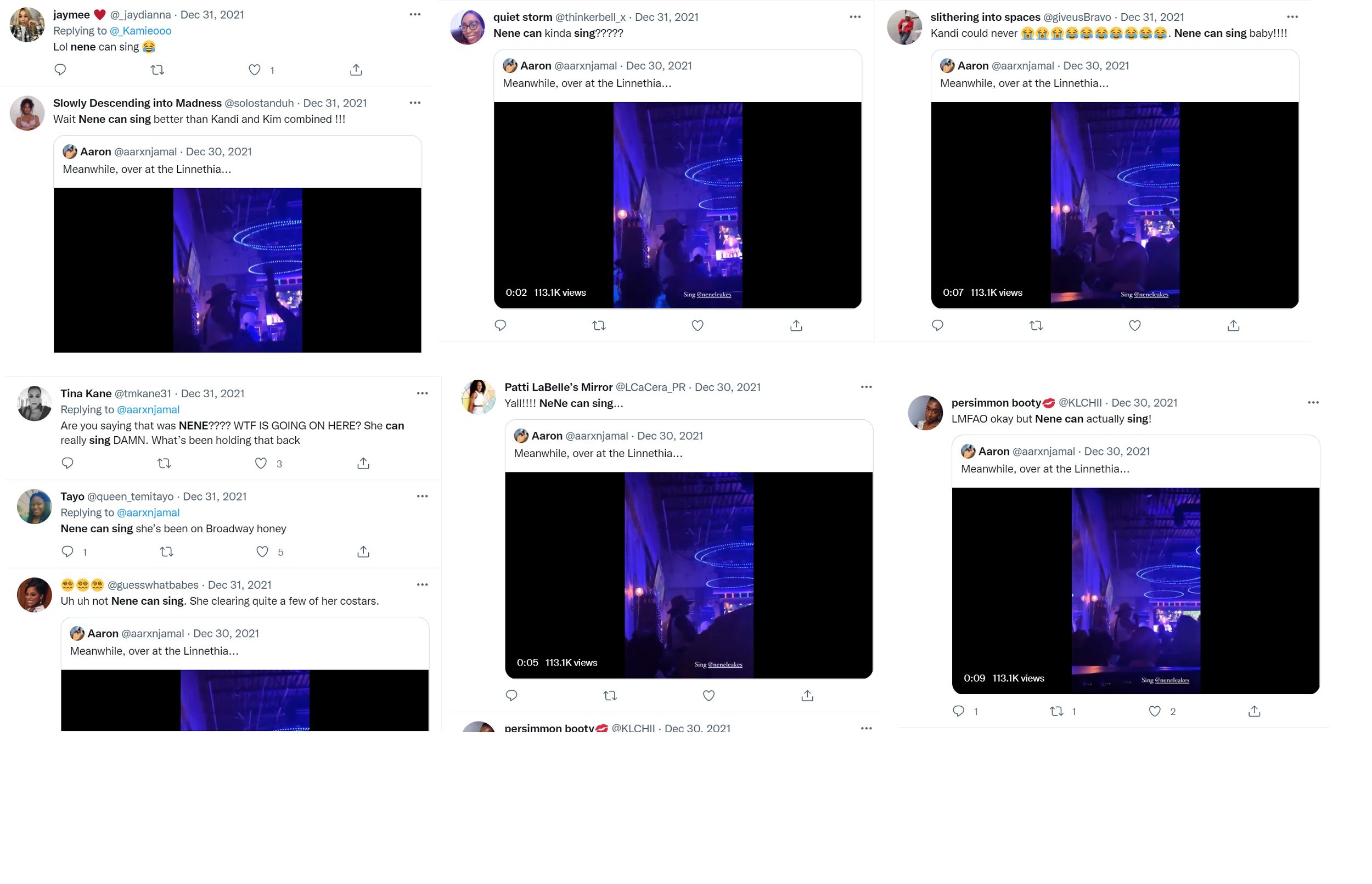 Fans on Twitter realize NeNe Leakes can sing