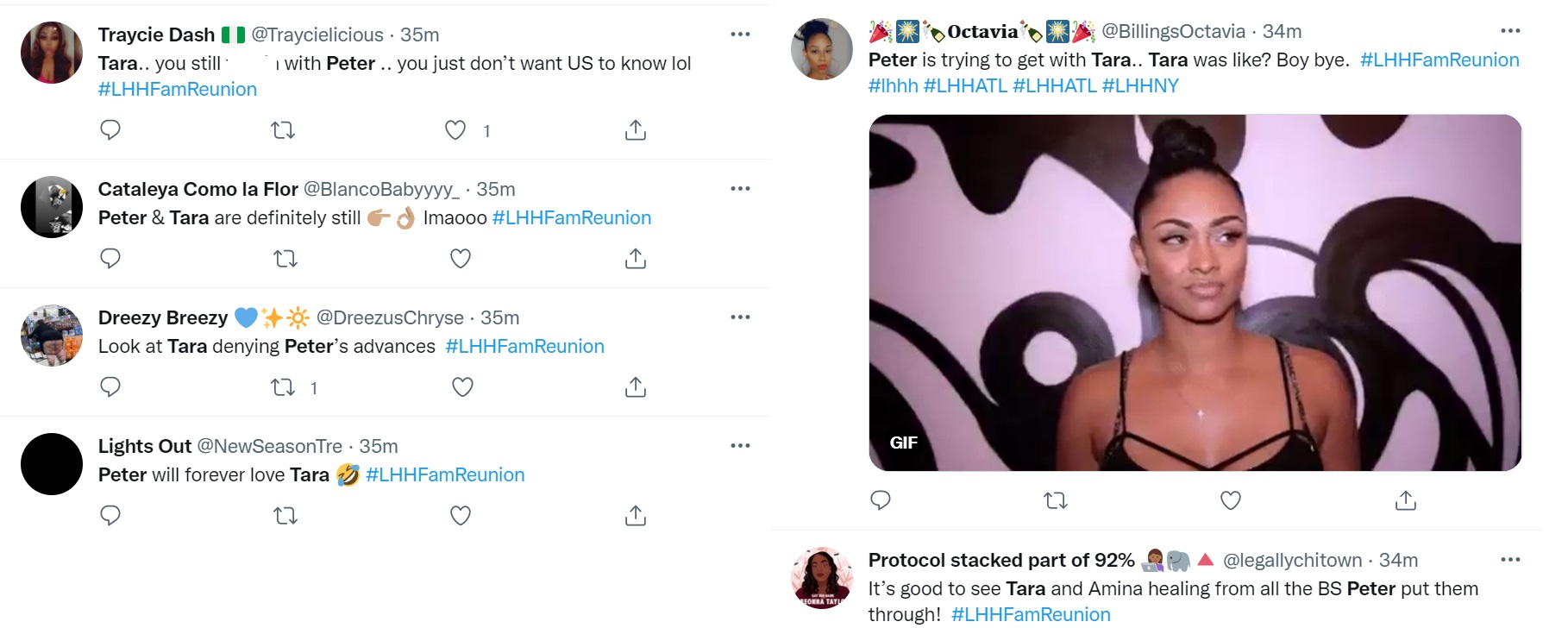 Peter Gunz flirts with ex Tara Wallace on Love & Hip Hop Family Reunion