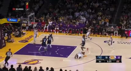 Russell Westbrook loses control of the ball in a wide-open layup