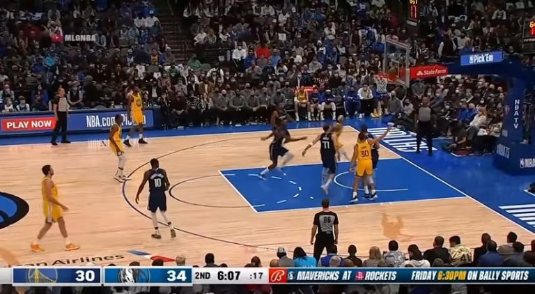 Steph Curry takes one of the weirdest shots of his career