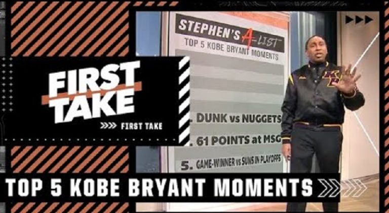 Stephen A Smith shares his top five Kobe Bryant moments