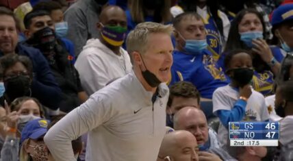 Steve Kerr curses at the ref and gets a tech