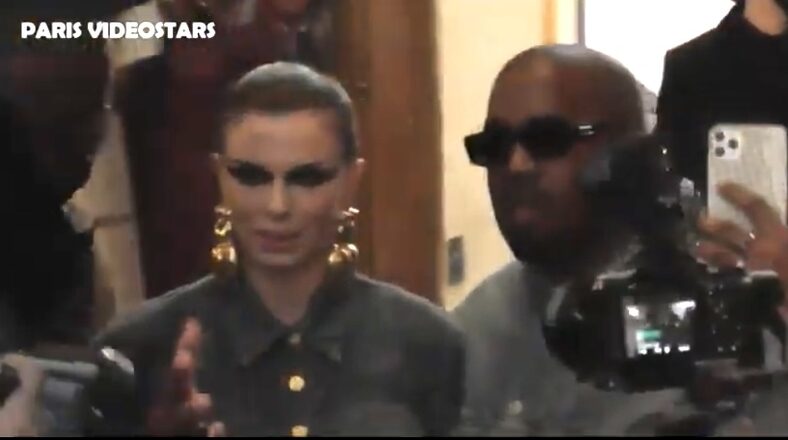 Kanye West and Julia Fox attend Kenzo Show at Paris Fashion Week