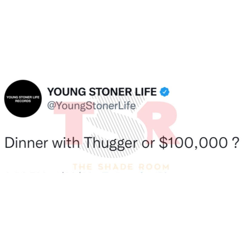 Young Thug asks if fans prefer dinner with Thugger or $100000