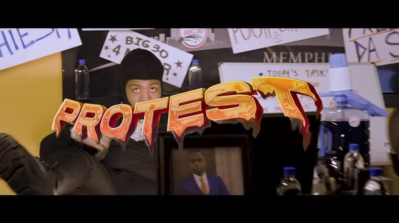 BIG30 stands up for his hood in Protest video