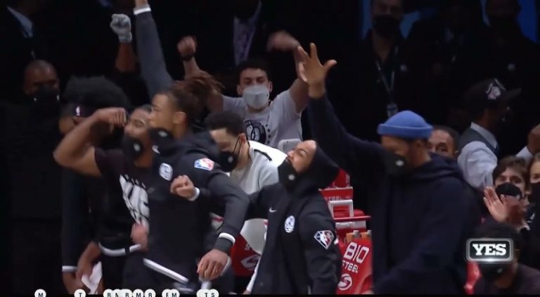 Ben Simmons goes crazy after Seth Curry makes Nets debut