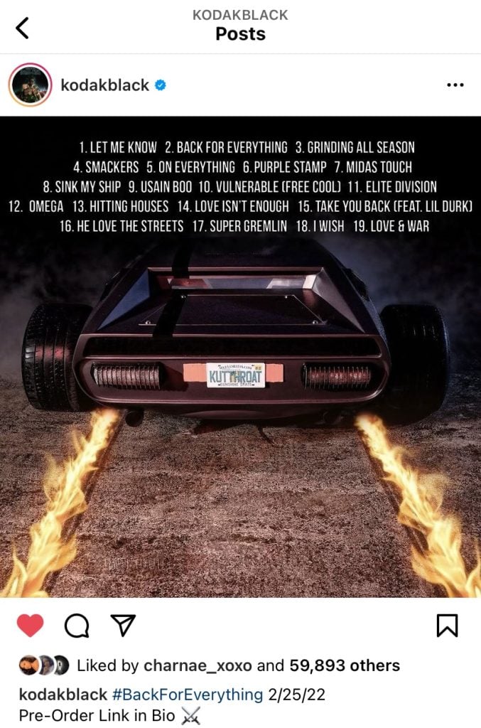 Kodak Black announces “Back For Everything” tracklist 