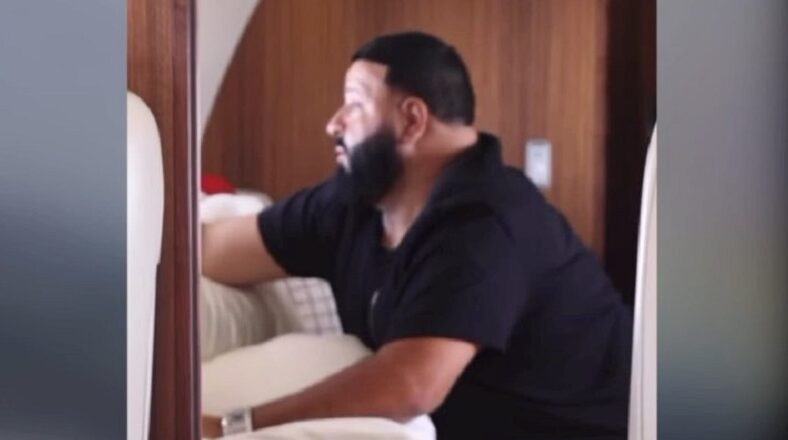 DJ Khaled gets scared when his airplane hits turbulence