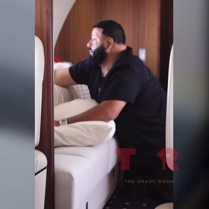 DJ Khaled gets scared when his airplane hits turbulence