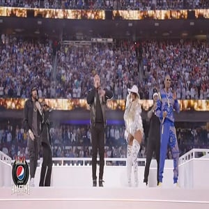 Dr Dre helped draw 112 million viewers to the Super Bowl