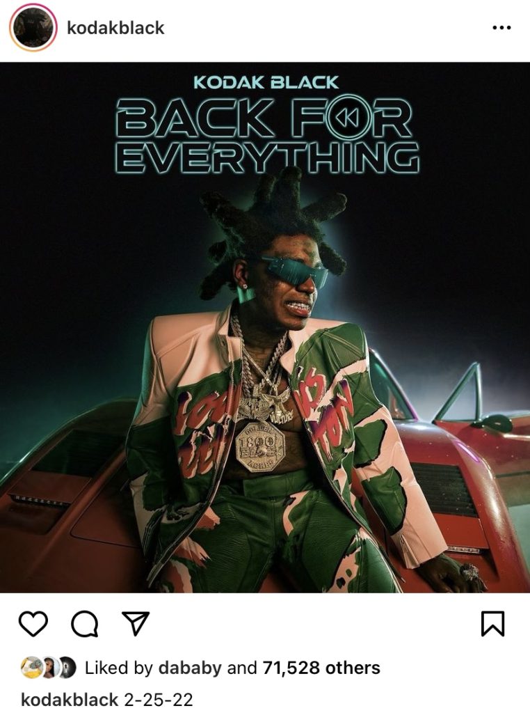 Kodak Black announces "Back For Everything" album