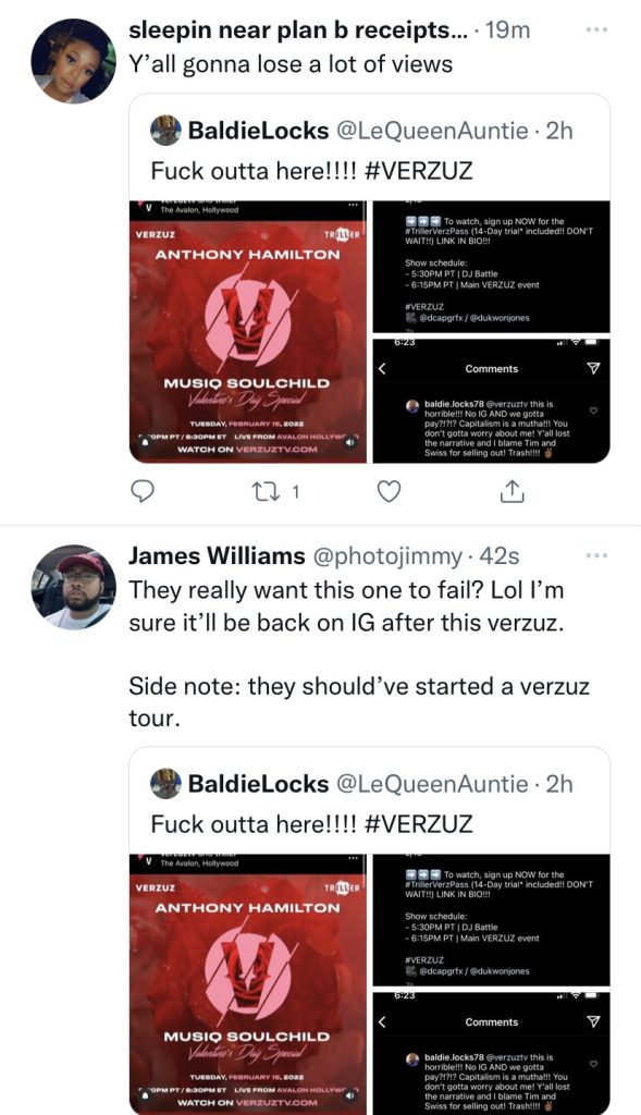 Fans blast Verzuz' decision to bring subscriptions and no Instagram stream