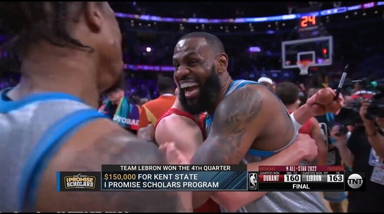LeBron James makes game-winning shot at the All-Star Game
