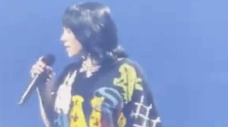 Billie Eilish shades Travis Scott while helping fan during Atlanta concert