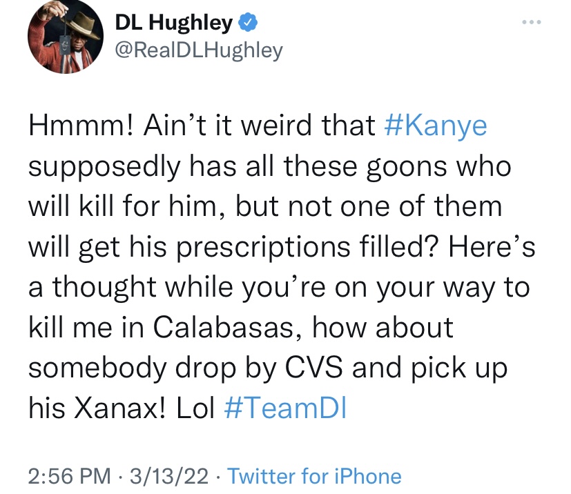 DL Hughley responds to Kanye West calling him out 