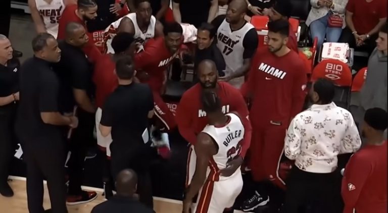 Erik Spoelstra and Udonis Haslem tried to fight Jimmy Butler midgame